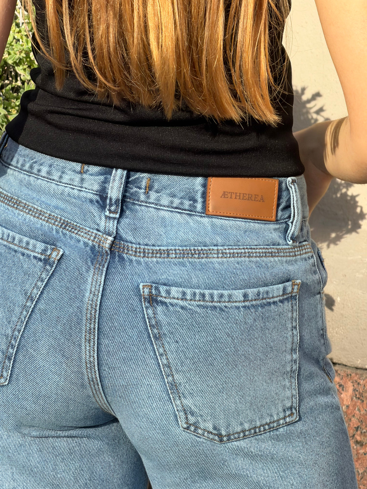 Wide leg jean - 100% cotton