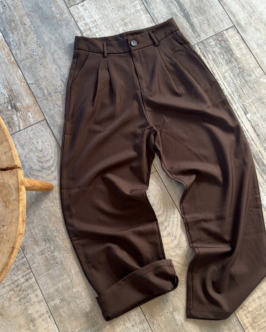 Pantalón sastrero chocolate