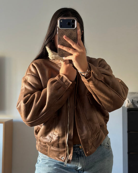 Bomber jacket choco